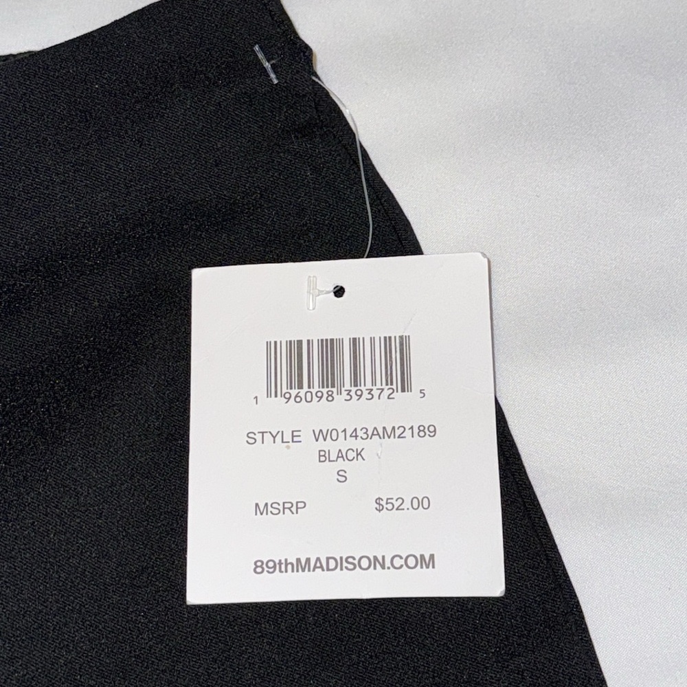 NWT 89th & Madison Black Bodycon Pull On Pencil Skirt Midi Small - Picture 3 of 6